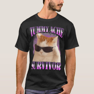 Ich habe heute39s Bauchweh Katzen-Meme lustig über T-Shirt