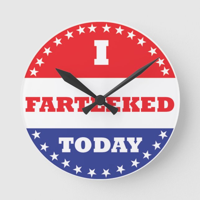 Ich habe heute Fartleed Runde Wanduhr (Vorderseite)