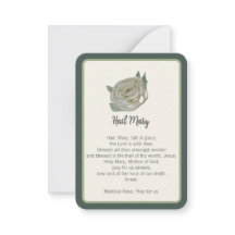 "Ich habe heute für dich gelobt" Hail Mary Notecar