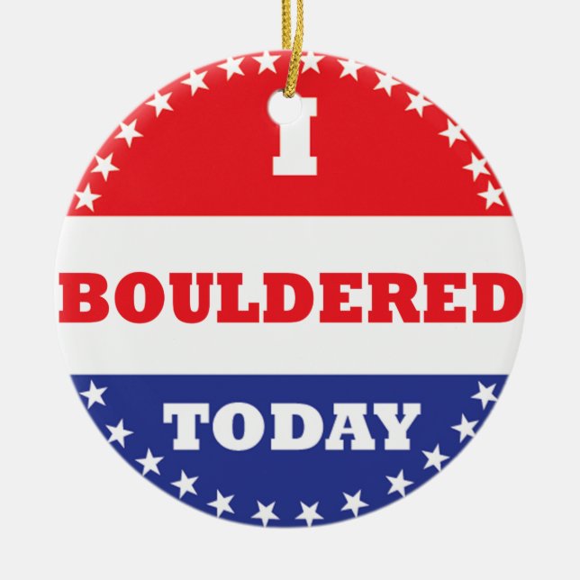 Ich habe heute gebouldet keramik ornament (Vorne)