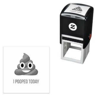 Ich habe heute gekackt Kaka-Smiley Permastempel