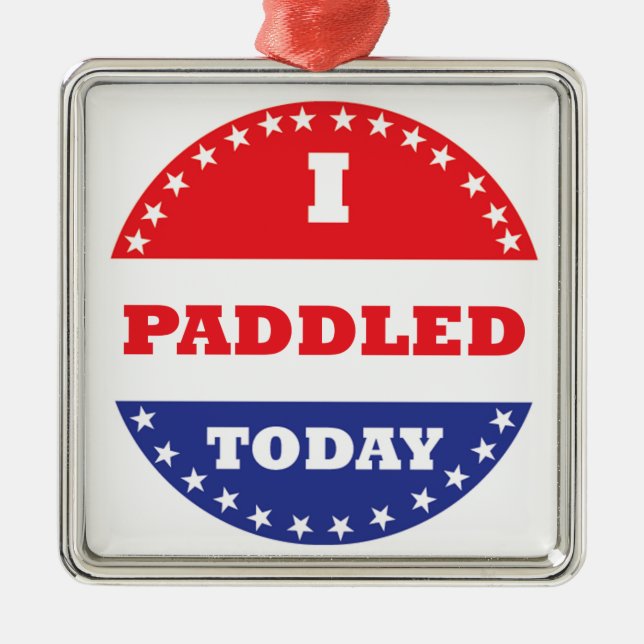 Ich habe heute gepaddelt ornament aus metall (Vorne)