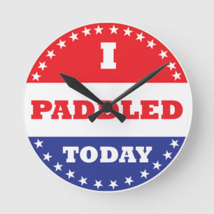 Ich habe heute gepaddelt runde wanduhr