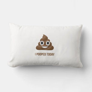 Ich habe heute gepoppt Poo-Emoji Lendenkissen