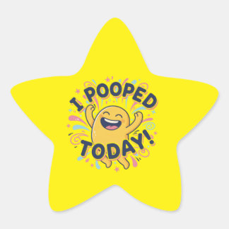 ICH HABE HEUTE GEPUPST - Stern Sticker