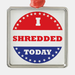 Ich habe heute geschreddert silbernes ornament