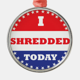 Ich habe heute geschreddert silbernes ornament