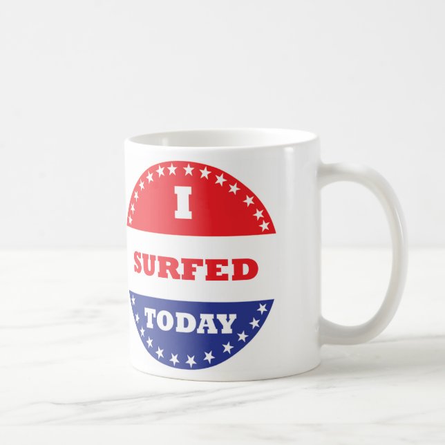 Ich habe heute gesurft kaffeetasse (Rechts)