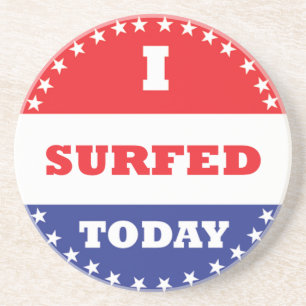 Ich habe heute gesurft sandstein untersetzer