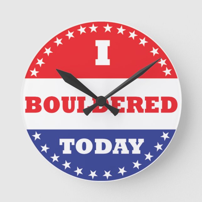 Ich habe heute gezählt runde wanduhr (Vorderseite)