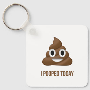 Ich habe heute Personalisiert Poo Emoji Gekackt Schlüsselanhänger