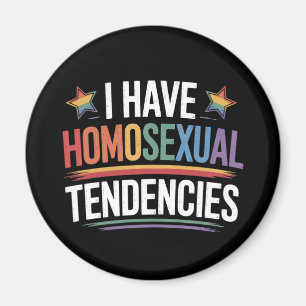 Ich habe homosexuelle Neigungen LGBTQ Stolz Regenb Magnet