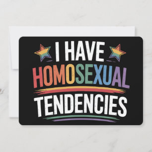 Ich habe homosexuelle Tendenzen LGBTQ Pride Rainbo Einladung