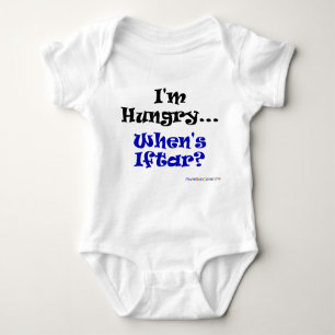 Ich habe. Hunger. Wann ist Iftar? Baby Strampler