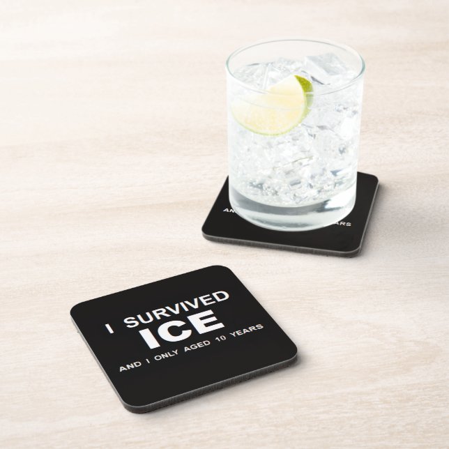 Ich habe ICE überlebt Getränkeuntersetzer (Rechte Seite)