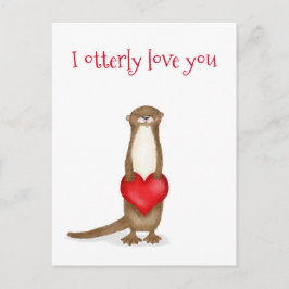 Ich habe Ihnen die totalste Liebe niedlich, Otter  Postkarte