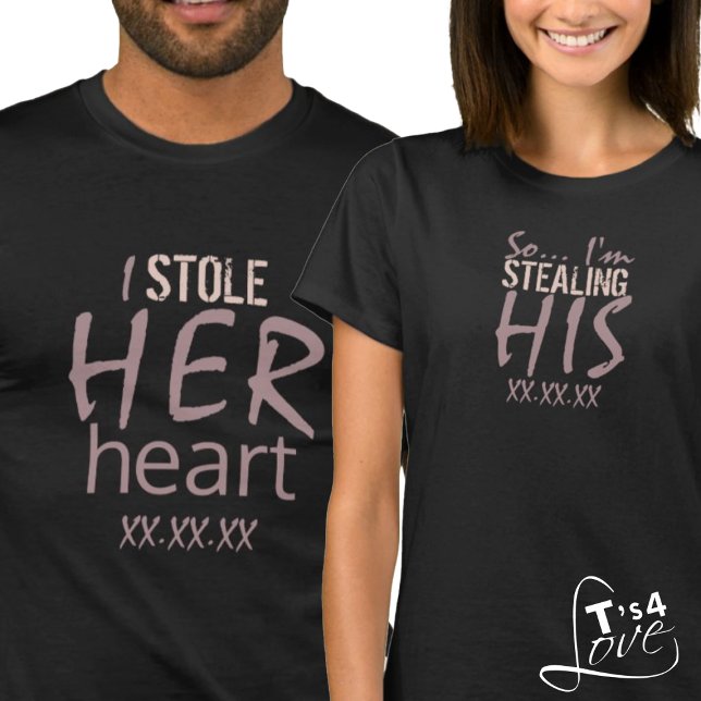 Ich habe ihr Herz gestohlen und so stehle ich ihm T-Shirt (Partners in Crime & Love! These tees say it all. 💕 (shirts sold separately.))