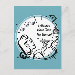 Ich habe immer Zeit für Bunco von Artinspips Postkarte