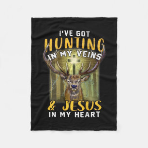 Ich habe in meinen Adern Jesus in meinem Herzen Go Fleecedecke