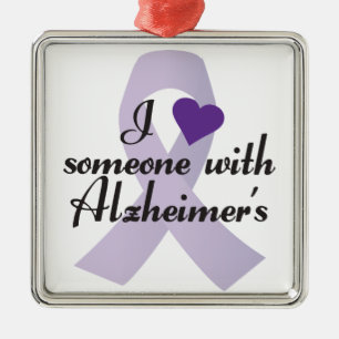 Ich habe jemanden mit Alzheimers Liebe Silbernes Ornament