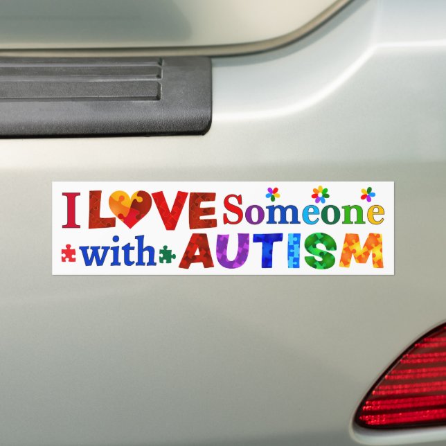 Ich habe jemanden mit AUTISM Liebe Autoaufkleber (Auf Auto)