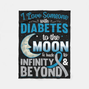 Ich habe jemanden mit Diabetes zum Mond und zum Ba Fleecedecke