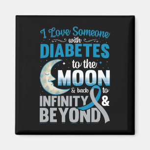 Ich habe jemanden mit Diabetes zum Mond und zum Ba Magnet