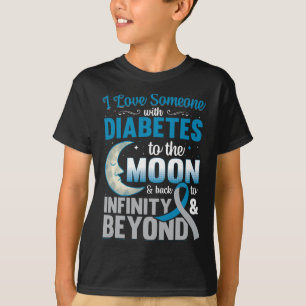 Ich habe jemanden mit Diabetes zum Mond und zum Ba T-Shirt