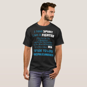 Ich habe Kämpferhydrocephalus-Bewusstseins-T-Shirt T-Shirt