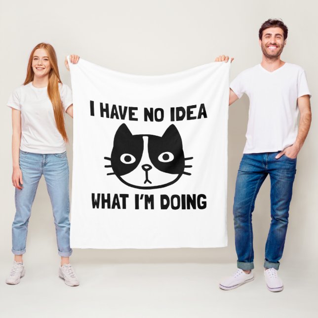 Ich habe keine Ahnung, was ich mit Katze mache Fleecedecke (Beispiel)