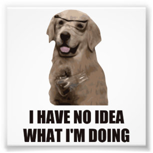 Ich habe keine Ahnung, was ich tue Fotodruck