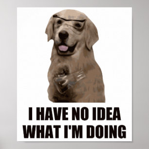 Ich habe keine Ahnung, was ich tue Poster