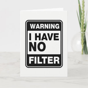 Ich habe keine Filter-Warnkarte Karte