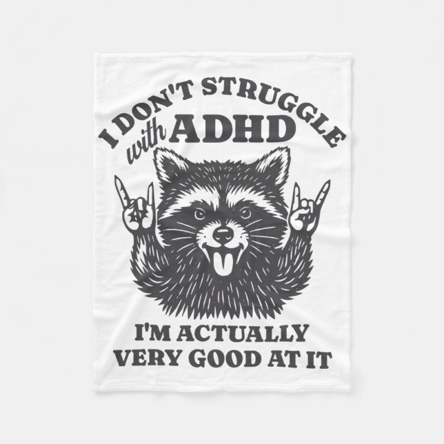 Ich habe keine Probleme mit Adhs, ich bin eigentli Fleecedecke (Vorderseite)