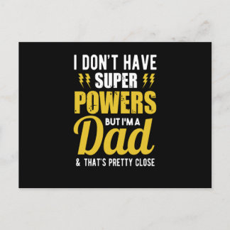 Ich habe keine super Power, aber im Vater Postkarte