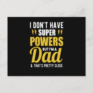 Ich habe keine Superkräfte, aber ich bin ein Vater Postkarte