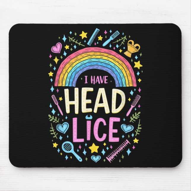 Ich habe Kopf Lice Funny Retro Offensive Aneignung Mousepad (Vorne)