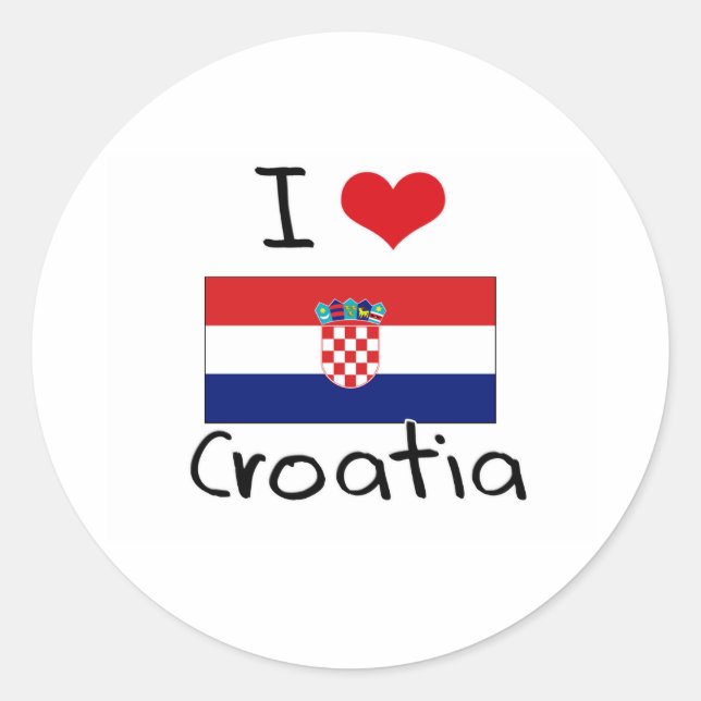 ICH HABE KROATIEN RUNDER AUFKLEBER (Vorderseite)