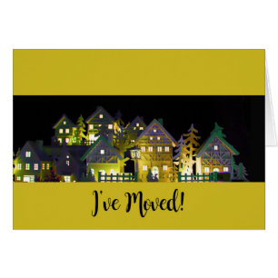 Ich habe leuchtende Weihnachtshäuser verschoben