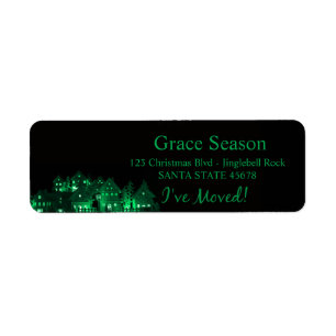 Ich habe leuchtende Weihnachtshäuser verschoben