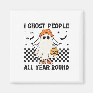 Ich habe Leute das ganze Jahr über zu Halloween ge Magnet