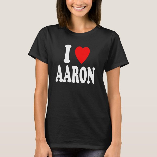 Ich habe Liebe Aaron Niedlich Matching Ehepaar T-Shirt (Vorderseite)