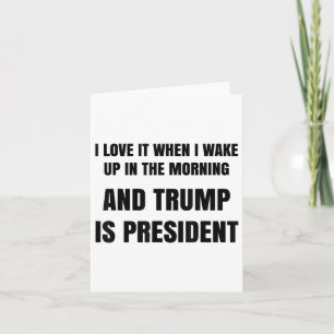 Ich habe Liebe, als ich morgens Weckte und Trump i Karte