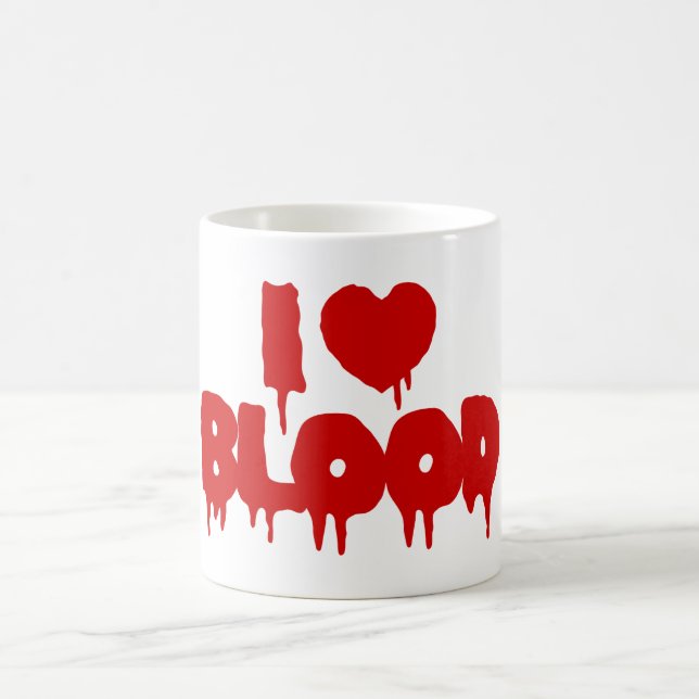 ICH HABE [LIEBE] BLUT KAFFEETASSE (Mittel)