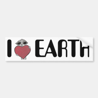 Ich habe Liebe Earth Alien Autoaufkleber