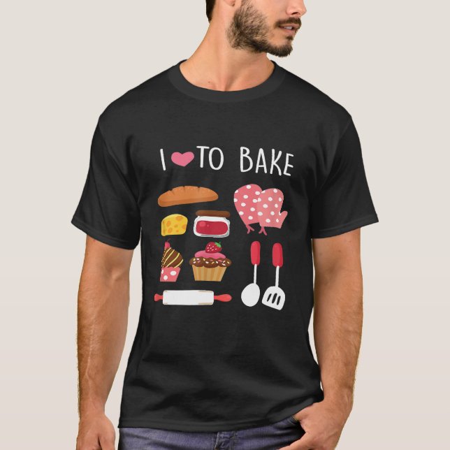 Ich habe Liebe, ein Funny Baker backen Kuchen Gesc T-Shirt (Vorderseite)