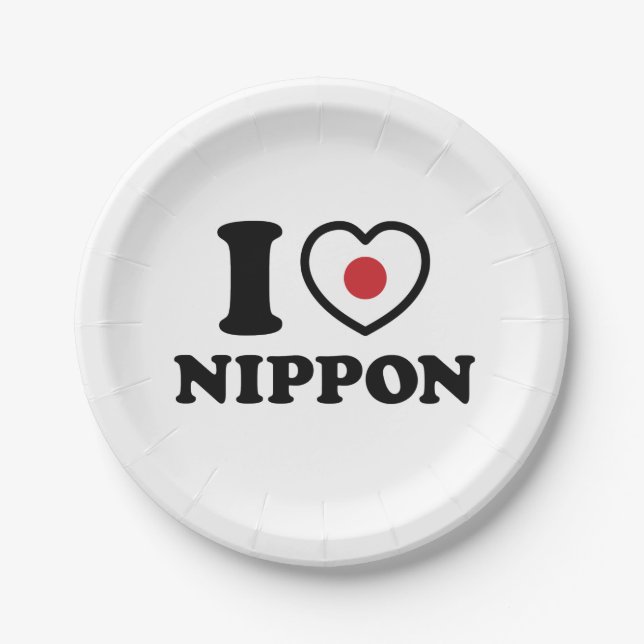 ICH HABE [LIEBE] NIPPON PAPPTELLER (Vorderseite)