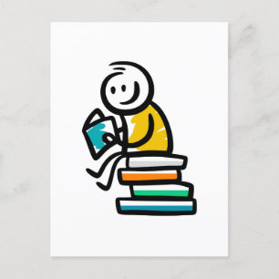 Ich habe Liebe zu lesen Feiertagspostkarte