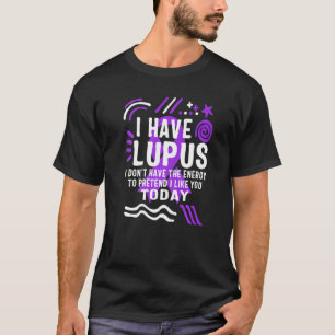 Ich habe Lupus-Bewusstsein Monat Starker Krieger L T-Shirt