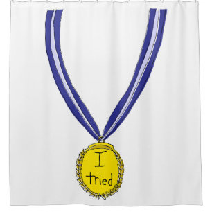 Ich habe Medaille getestet Duschvorhang